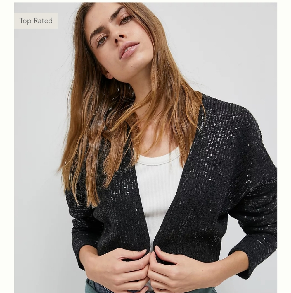 Sequin cardigan by Anthropologie